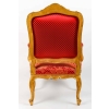 Paire de fauteuils rouges style Louis XV, fin XIXème siècle | Biron Paire de fauteuils rouges style Louis XV, fin XIXème siècle