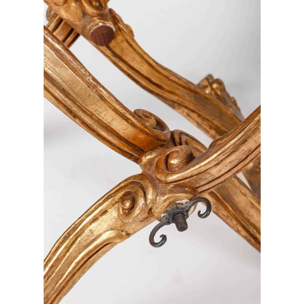 Paire de tabouret de style Louis XV, XXème siècle | Biron Paire de tabouret de style Louis XV, XXème siècle