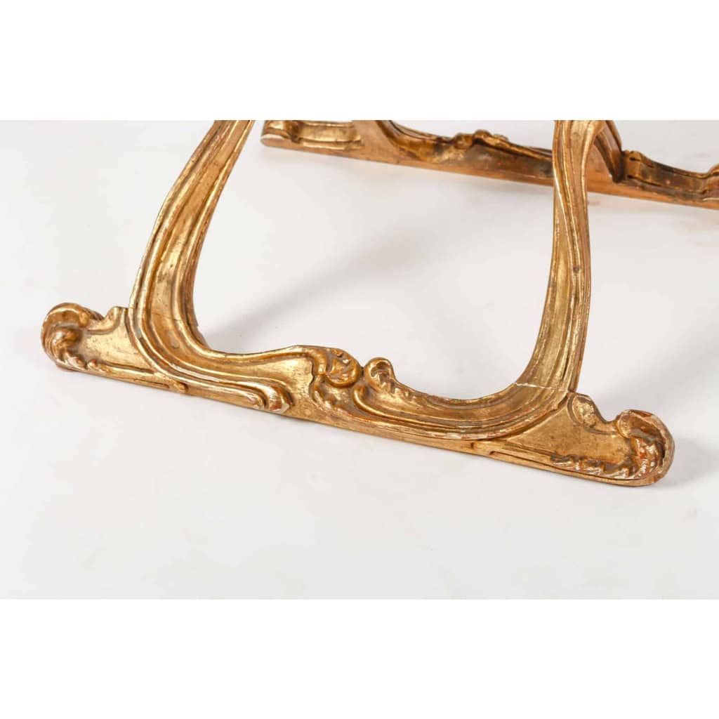 Paire de tabouret de style Louis XV, XXème siècle | Biron Paire de tabouret de style Louis XV, XXème siècle