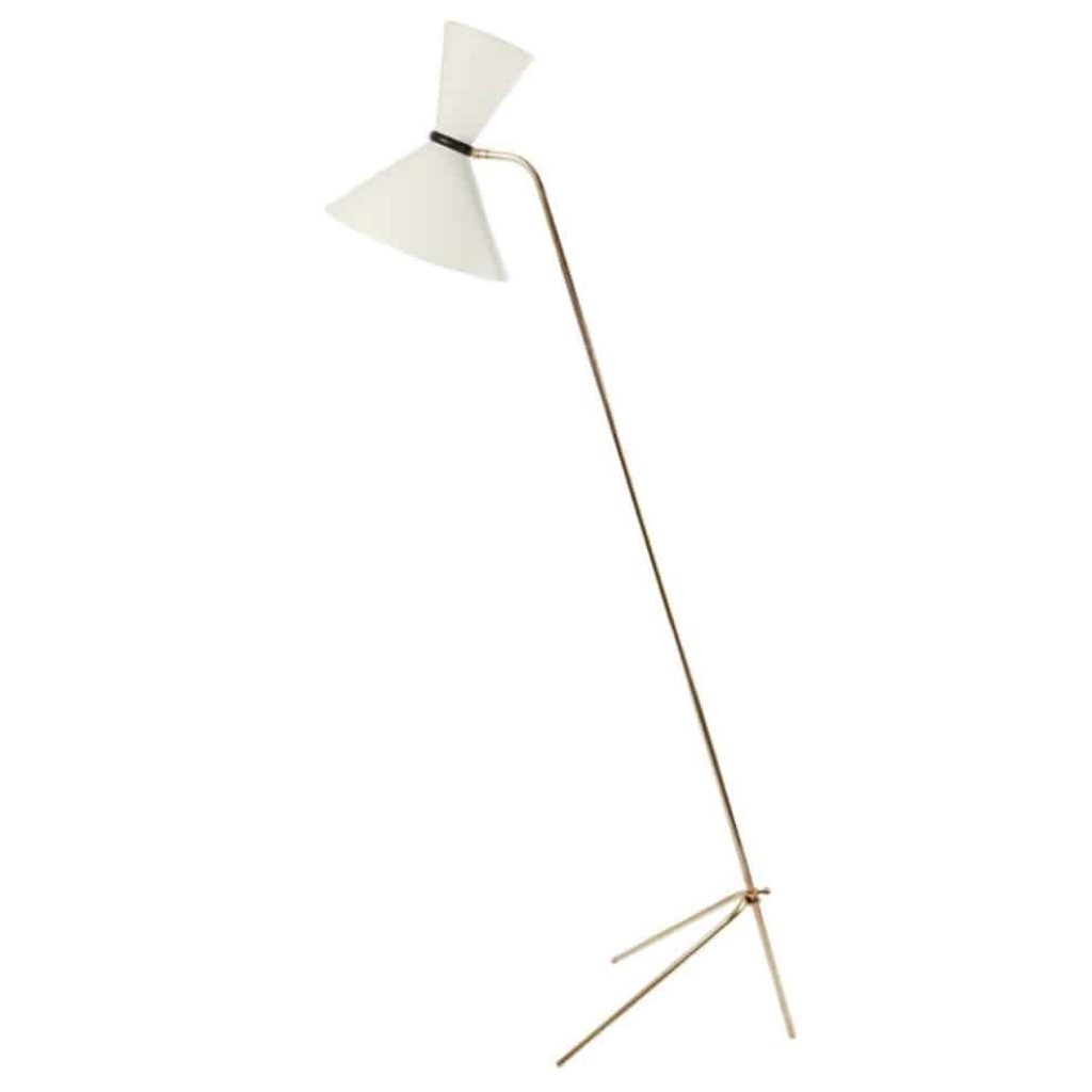 1950 Lampadaire Diabolo en laiton doré Maison Arlus | Biron ||||||