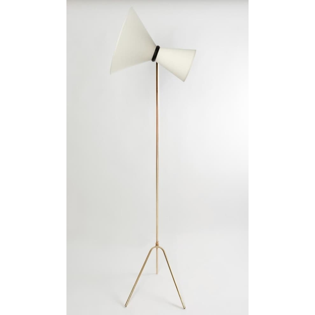 1950 Lampadaire Diabolo en laiton doré Maison Arlus | Biron 1950 Lampadaire Diabolo en laiton doré Maison Arlus
