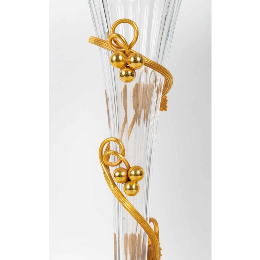 Paire de soliflores en bronze doré, XIXème siècle | Biron Paire de soliflores en bronze doré, XIXème siècle