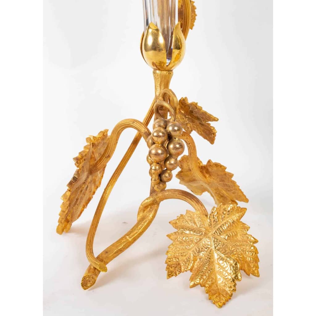 Paire de soliflores en bronze doré, XIXème siècle | Biron Paire de soliflores en bronze doré, XIXème siècle