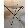 1940/50′ Guéridon Fer Forgé Ornements En Laiton Style Jacques Adnet | Biron |||||||||||