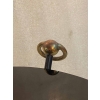 1940/50′ Guéridon Fer Forgé Ornements En Laiton Style Jacques Adnet | Biron 1940/50′ Guéridon Fer Forgé Ornements En Laiton Style Jacques Adnet