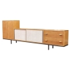 1960 Grande Enfilade en chêne à 3 éléments par Georges Frydman | Biron 1960 Grande Enfilade en chêne à 3 éléments par Georges Frydman