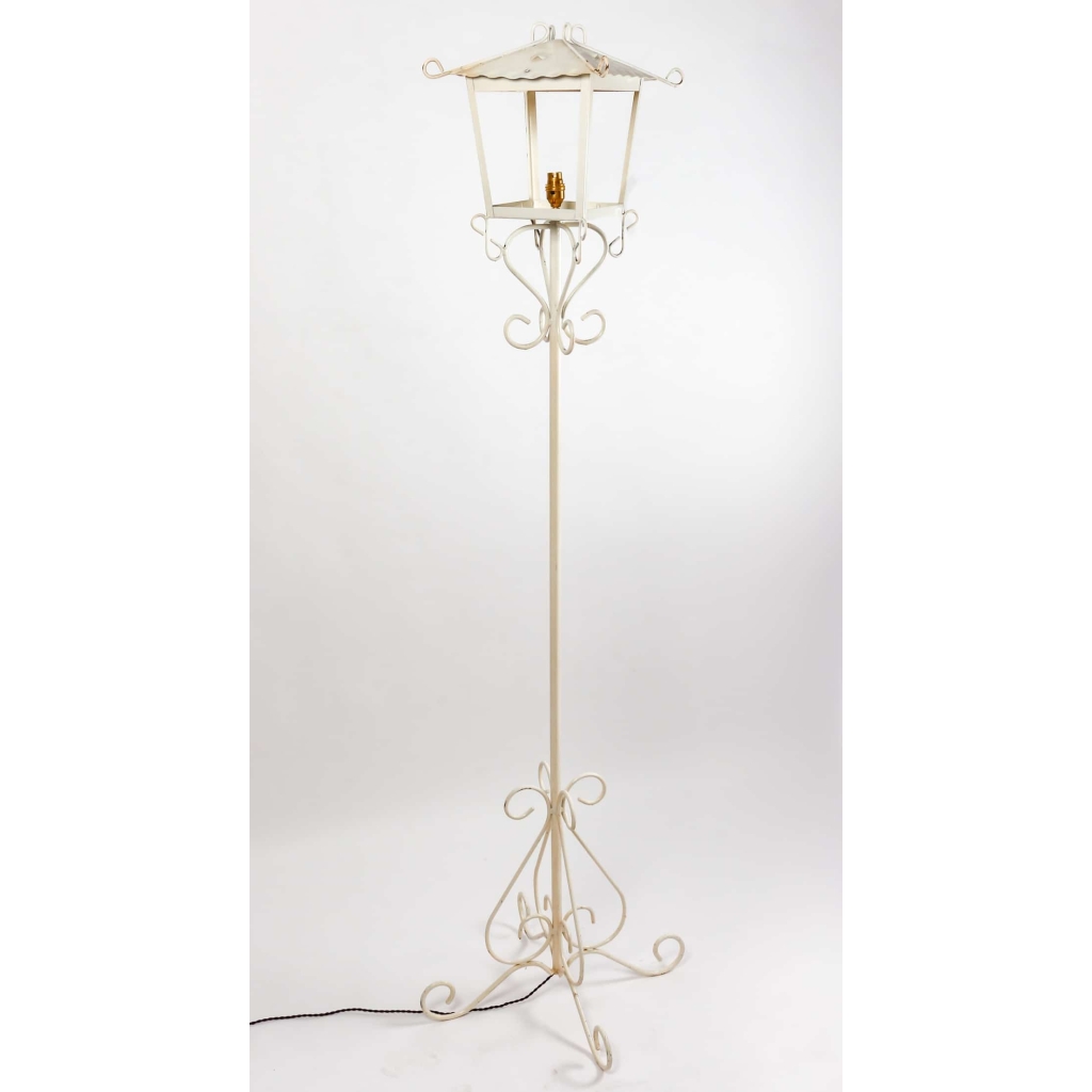 Lampadaire d’Intérieur en fer Forgé Peint de la Maison R.Gleizes, Design des Années 1950-1960 | Biron Lampadaire d’Intérieur en fer Forgé Peint de la Maison R.Gleizes, Design des Années 1950-1960