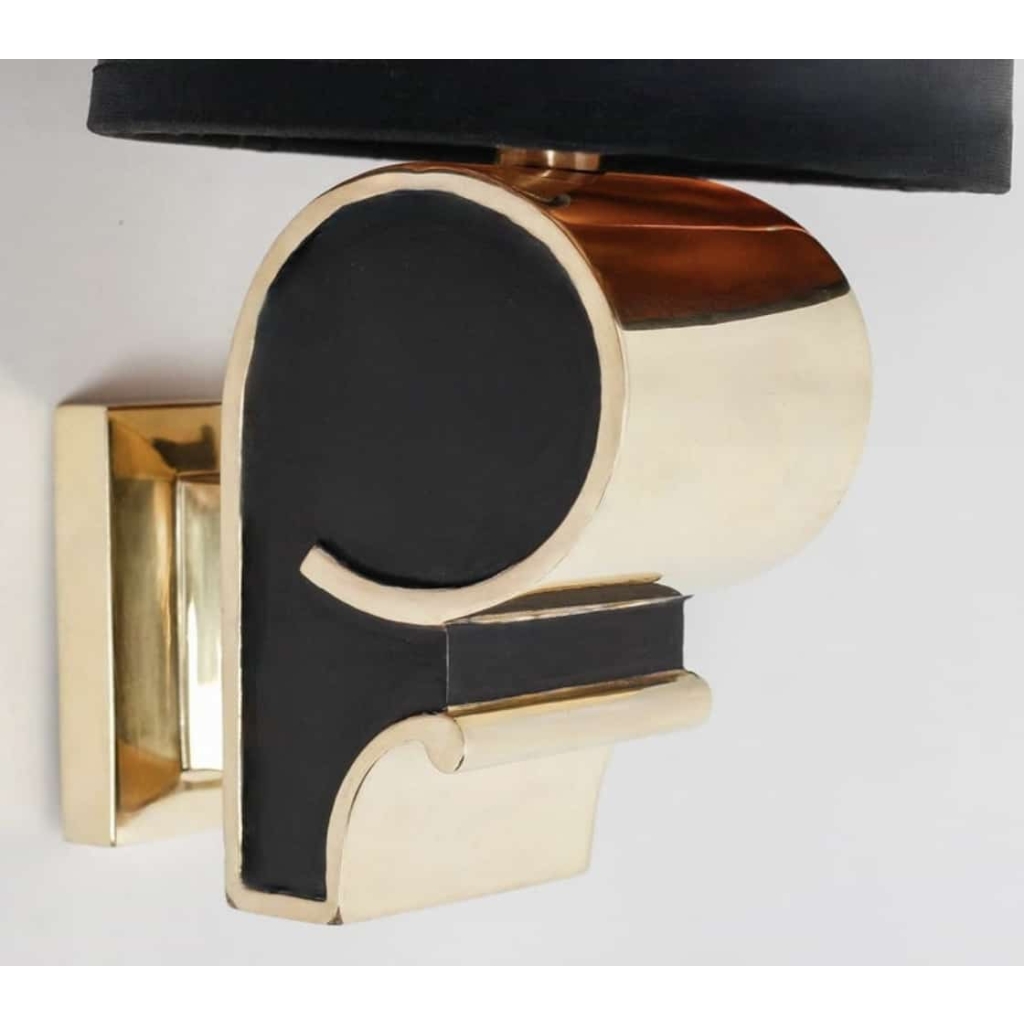 1960 Paire d’appliques en bronze Maison Petitot | Biron 1960 Paire d'appliques en bronze Maison Petitot