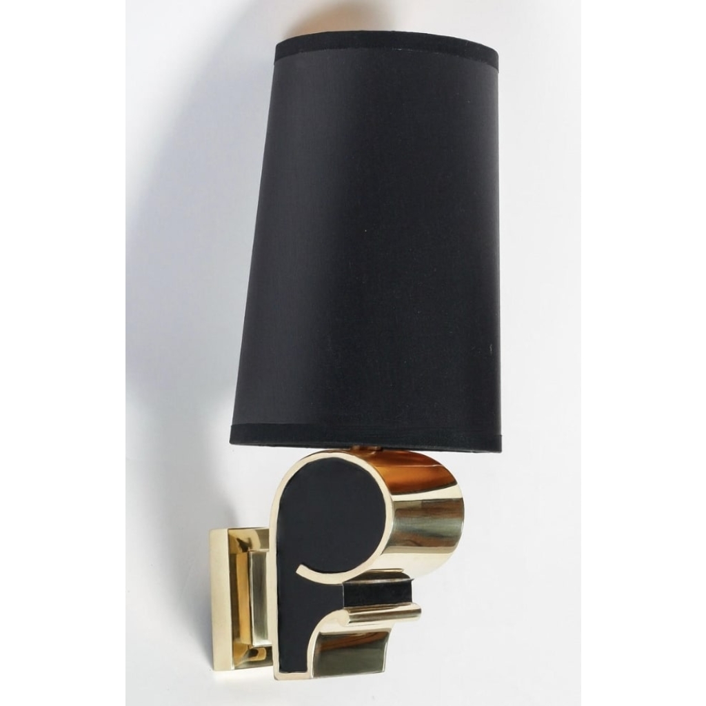 1960 Paire d’appliques en bronze Maison Petitot | Biron 1960 Paire d'appliques en bronze Maison Petitot