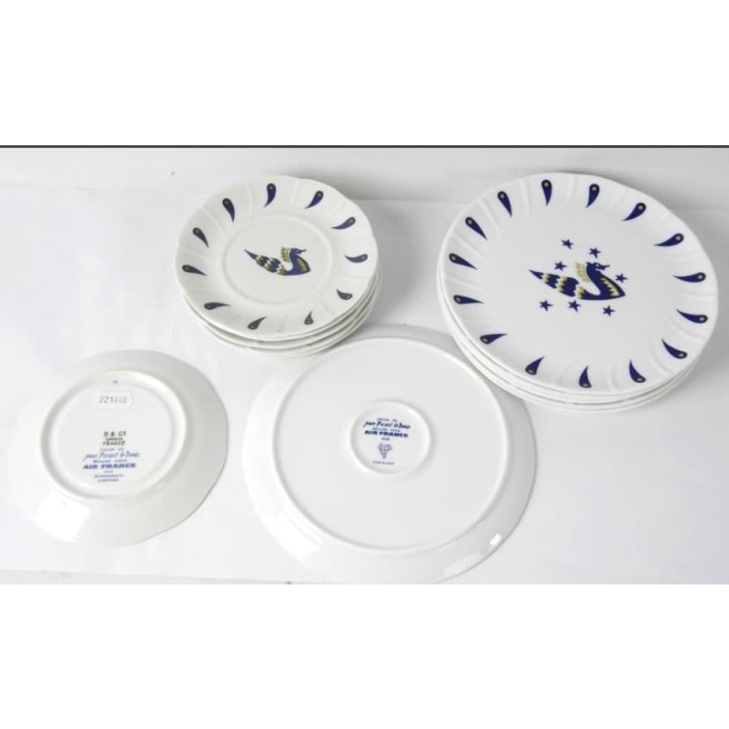 Douze assiettes d’après Jean Picart Le Doux pour Air France | Biron Douze assiettes d'après Jean Picart Le Doux pour le Concorde