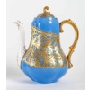 Service en porcelaine bleu céleste et dentelé d’or, fin XIXème siècle | Biron Service en porcelaine bleu céleste et dentelé d'or, fin XIXème siècle