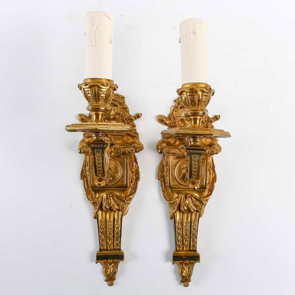 Paire d’appliques de style Louis XIV. | Biron Paire d'appliques de style Louis XIV.