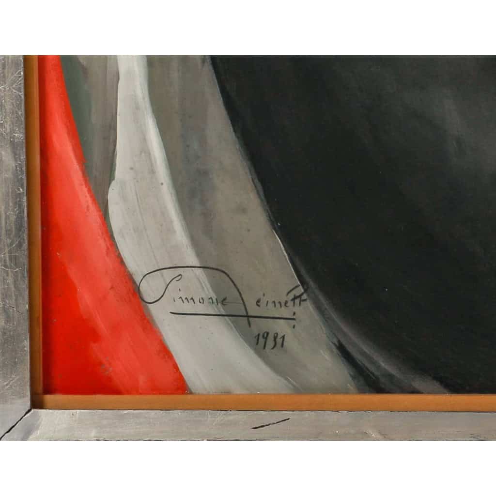 Tableau en pastel et gouache d’époque Art-Deco. 5