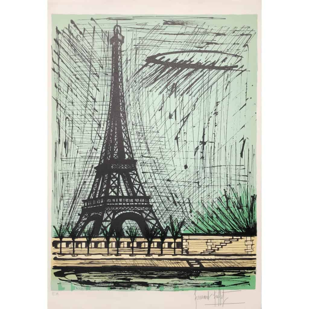 Buffet Bernard Tour Eiffel Lithographie Couleurs Papier arches Signée Certificat D’authenticité | Biron Buffet Bernard Tour Eiffel Lithographie Couleurs Papier arches Signée Certificat D’authenticité