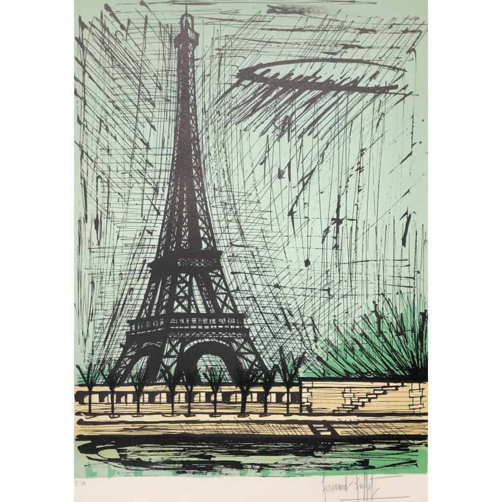 Buffet Bernard Tour Eiffel Lithographie Couleurs Papier arches Signée Certificat D’authenticité | Biron Buffet Bernard Tour Eiffel Lithographie Couleurs Papier arches Signée Certificat D’authenticité