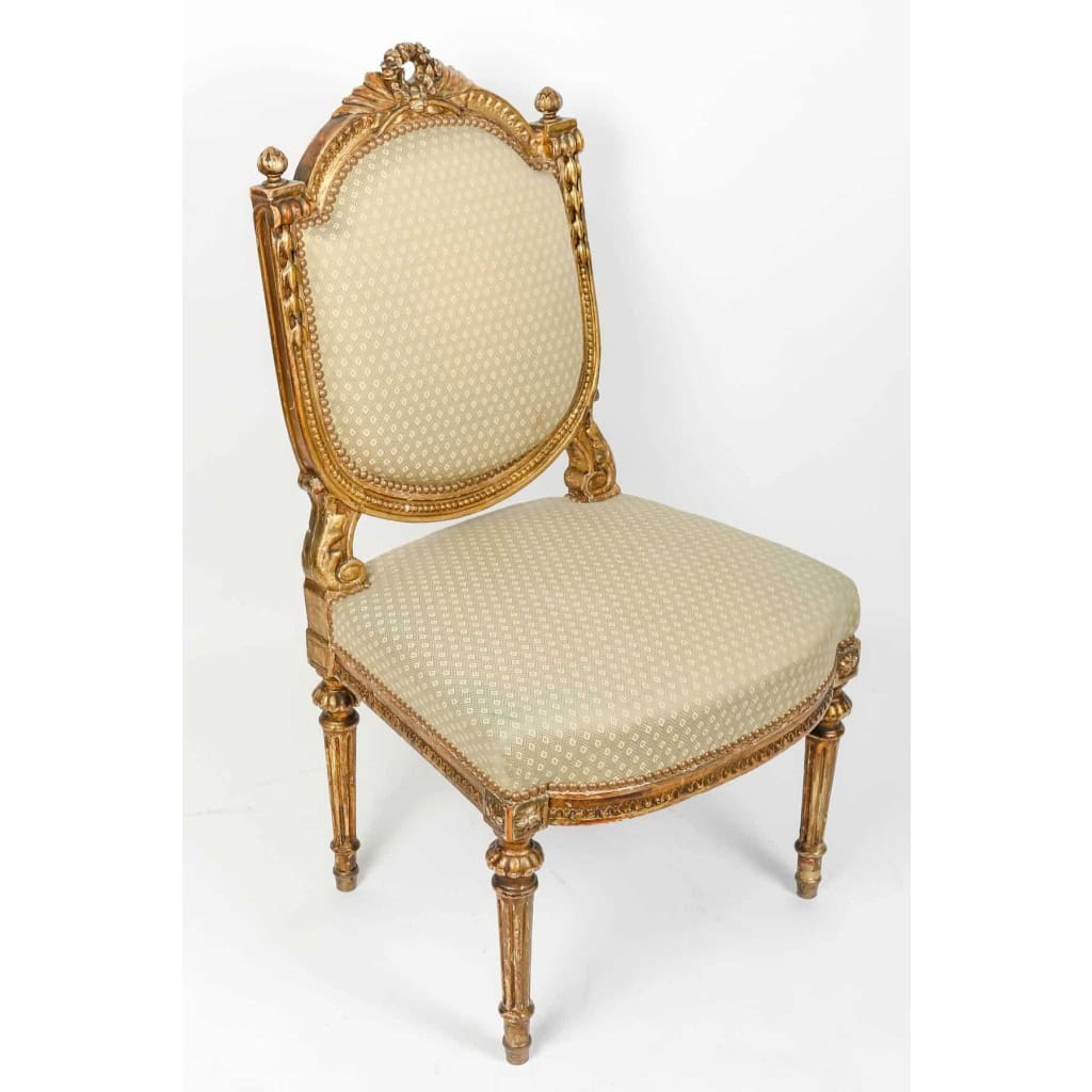 Ensemble de 2 fauteuils et 6 chaises de style Louis XVI, XIXème siècle | Biron Ensemble de 2 fauteuils et 6 chaises de style Louis XVI, XIXème siècle