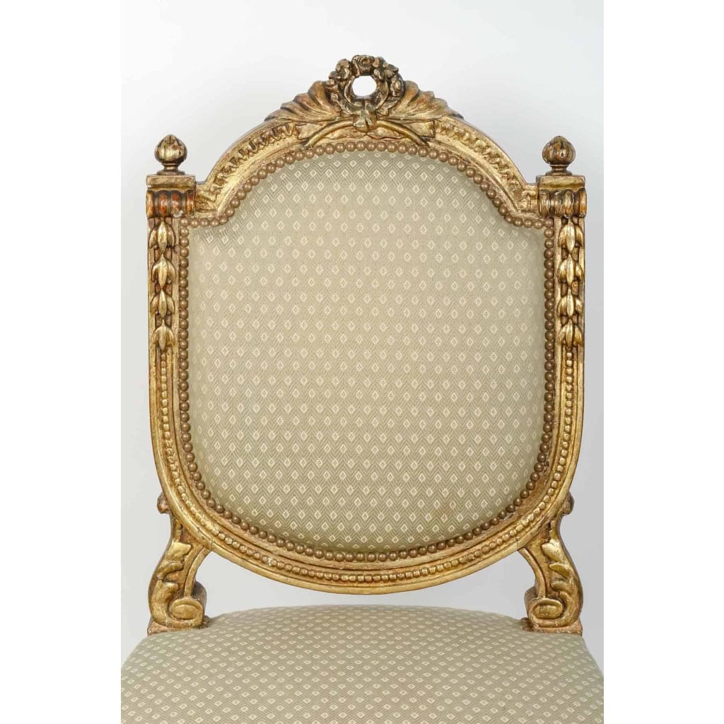 Ensemble de 2 fauteuils et 6 chaises de style Louis XVI, XIXème siècle | Biron Ensemble de 2 fauteuils et 6 chaises de style Louis XVI, XIXème siècle