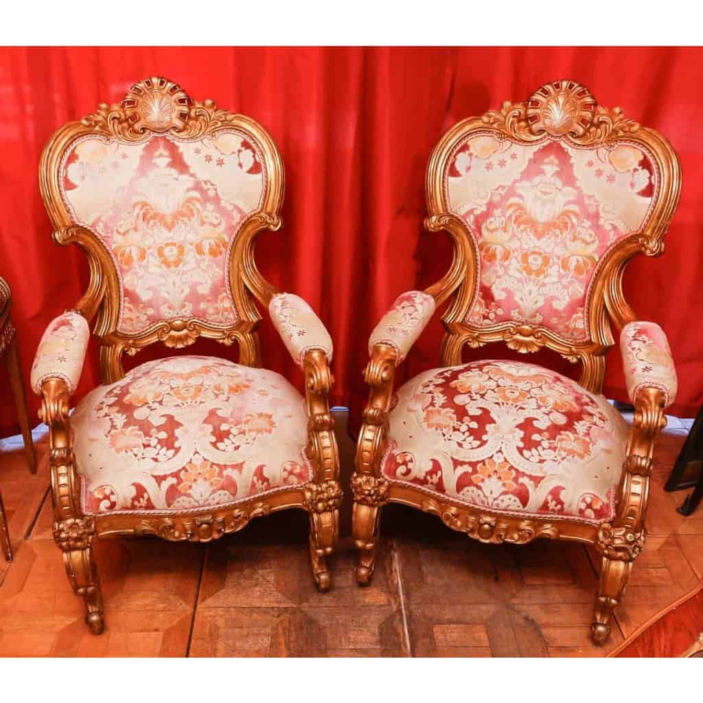 Paire de fauteuils d’apparat, Rome XIXème siècle | Biron ||||||||||