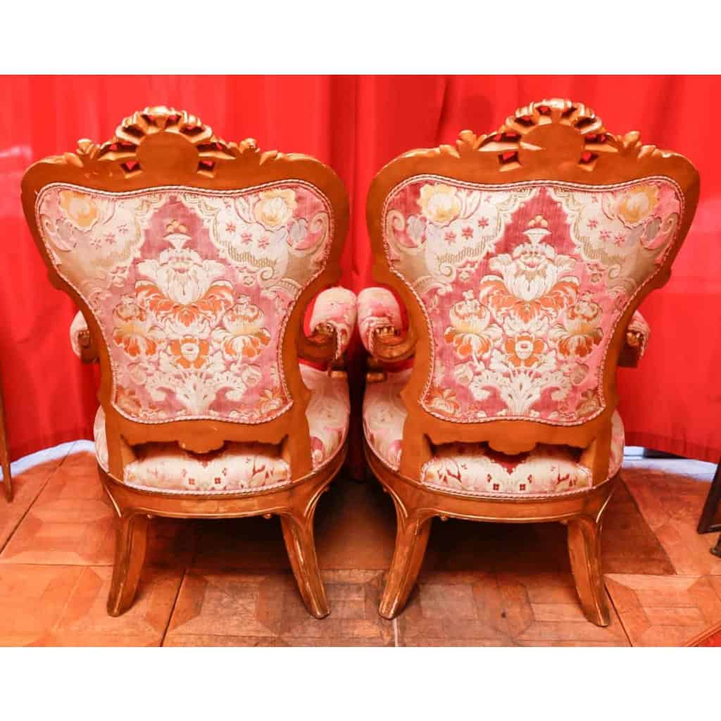 Paire de fauteuils d’apparat, Rome XIXème siècle | Biron Paire de fauteuils d'apparat, Rome XIXème siècle