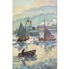 Henri Liénard de SAINT-DELIS L’entrée du port de Honfleur Huile sur panneau signée Certificat d’authenticité | Biron Henri Liénard de SAINT-DELIS L’entrée du port de Honfleur Huile sur panneau signée Certificat