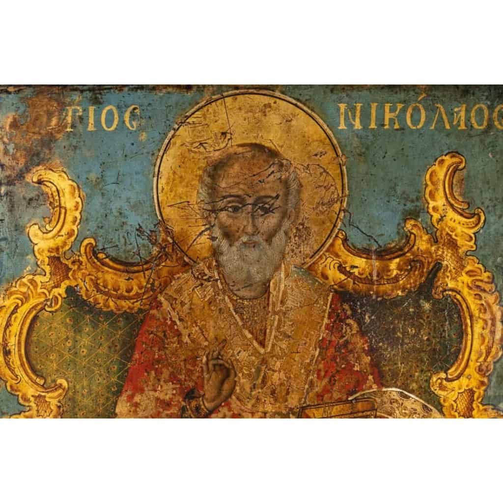Icône représentant Saint Nicolas le Thaumaturge. | Biron Icône représentant Saint Nicolas le Thaumaturge.