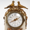 Garniture miniature en bronze doré et marbre blanc fin XIXème siècle | Biron Garniture miniature en bronze doré et marbre blanc fin XIXème siècle