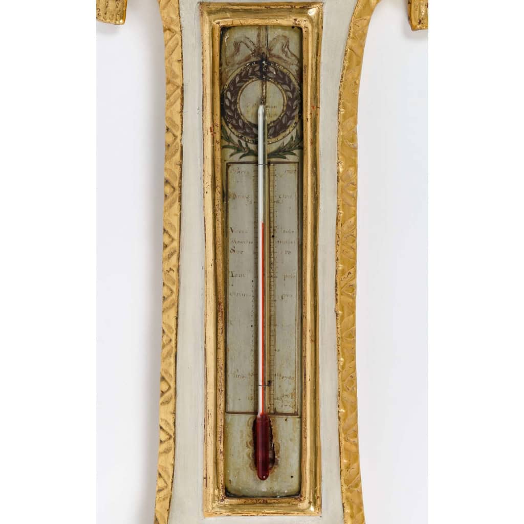 BAROMÈTRE – THERMOMÈTRE D’ÉPOQUE LOUIS XVI ( 1774 – 1793). | Biron BAROMÈTRE - THERMOMÈTRE D'ÉPOQUE LOUIS XVI ( 1774 - 1793).
