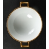 Bol à bouillon couvert blanc et or, circa 1869