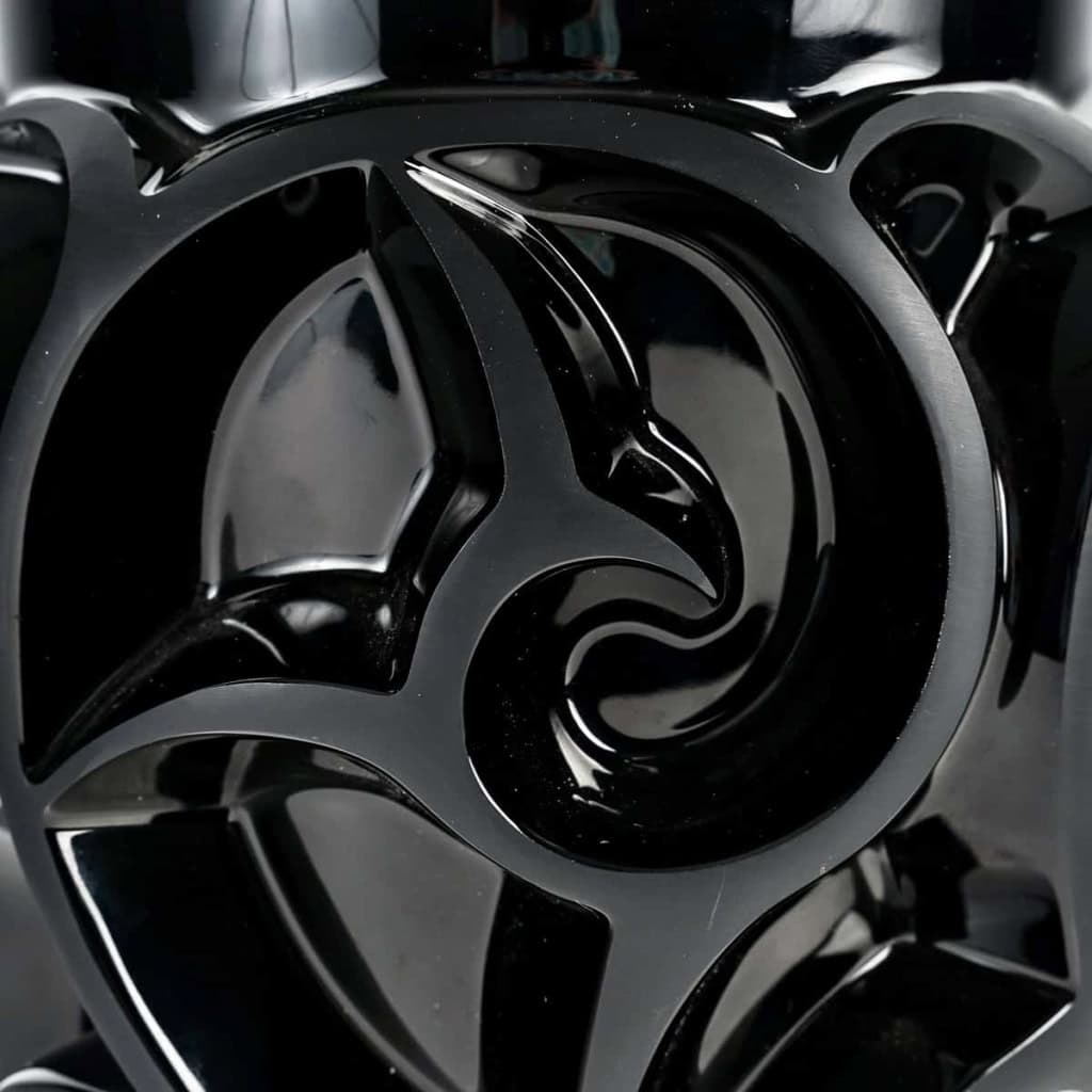 Vase « Tourbillons » cristal noir de LALIQUE FRANCE | Biron Vase "Tourbillons" cristal noir de LALIQUE FRANCE
