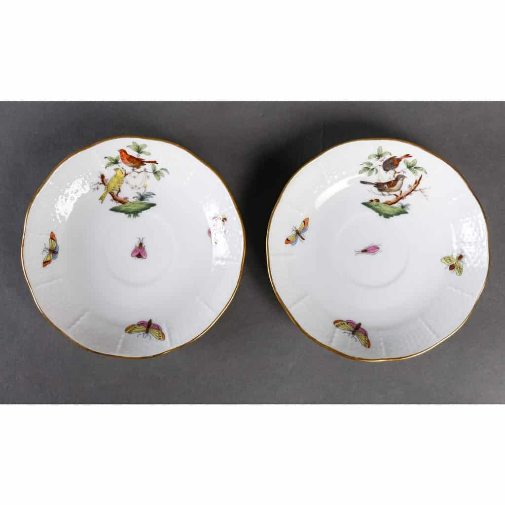 Un beau tête à tête en porcelaine hongroise HEREND | Biron Un beau tête à tête en porcelaine hongroise  HEREND