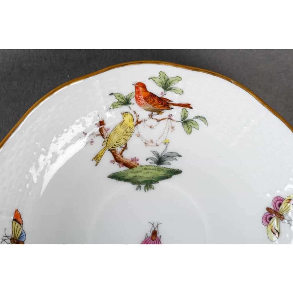 Un beau tête à tête en porcelaine hongroise HEREND | Biron Un beau tête à tête en porcelaine hongroise  HEREND