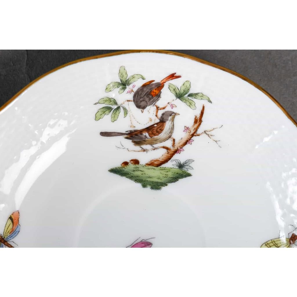 Un beau tête à tête en porcelaine hongroise HEREND | Biron Un beau tête à tête en porcelaine hongroise  HEREND