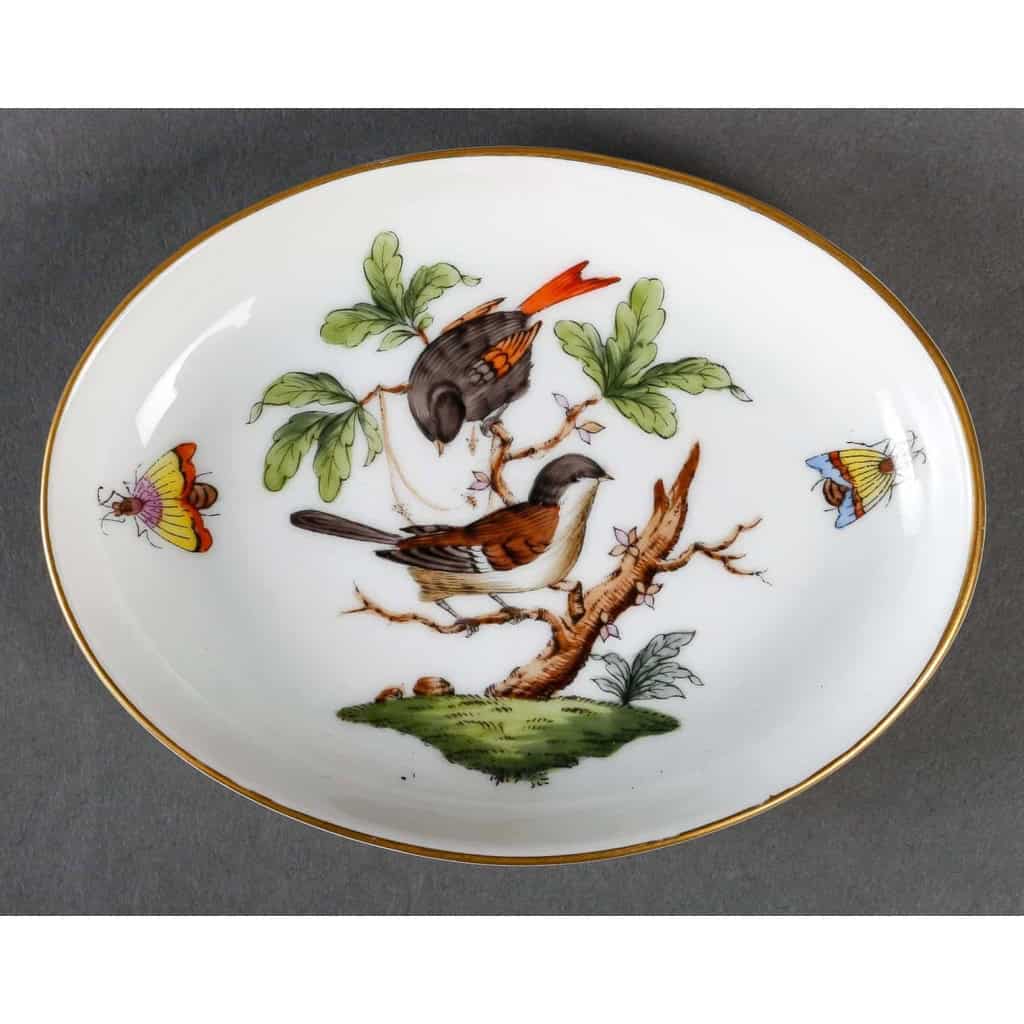 Un beau tête à tête en porcelaine hongroise HEREND | Biron Un beau tête à tête en porcelaine hongroise  HEREND