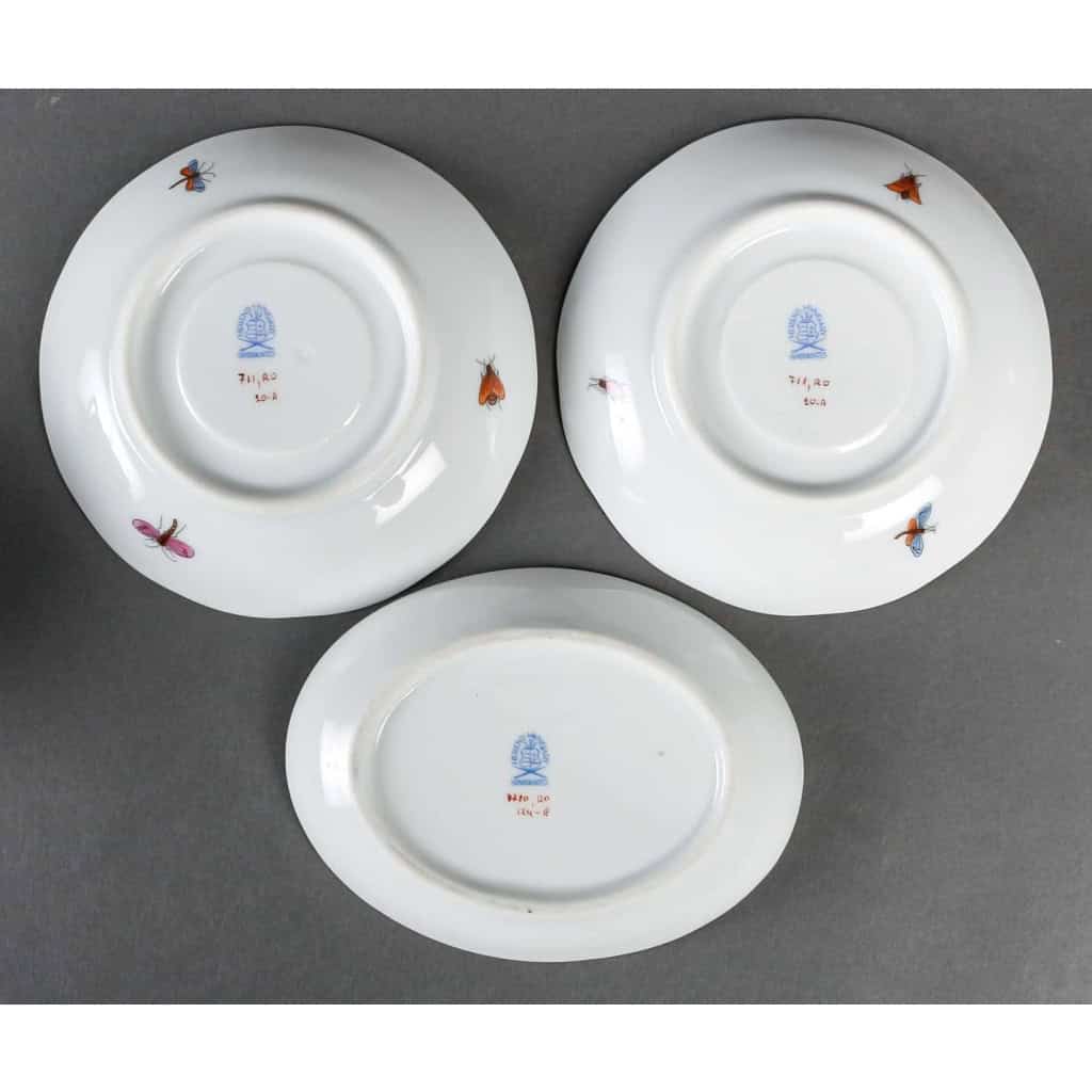 Un beau tête à tête en porcelaine hongroise HEREND | Biron Un beau tête à tête en porcelaine hongroise  HEREND