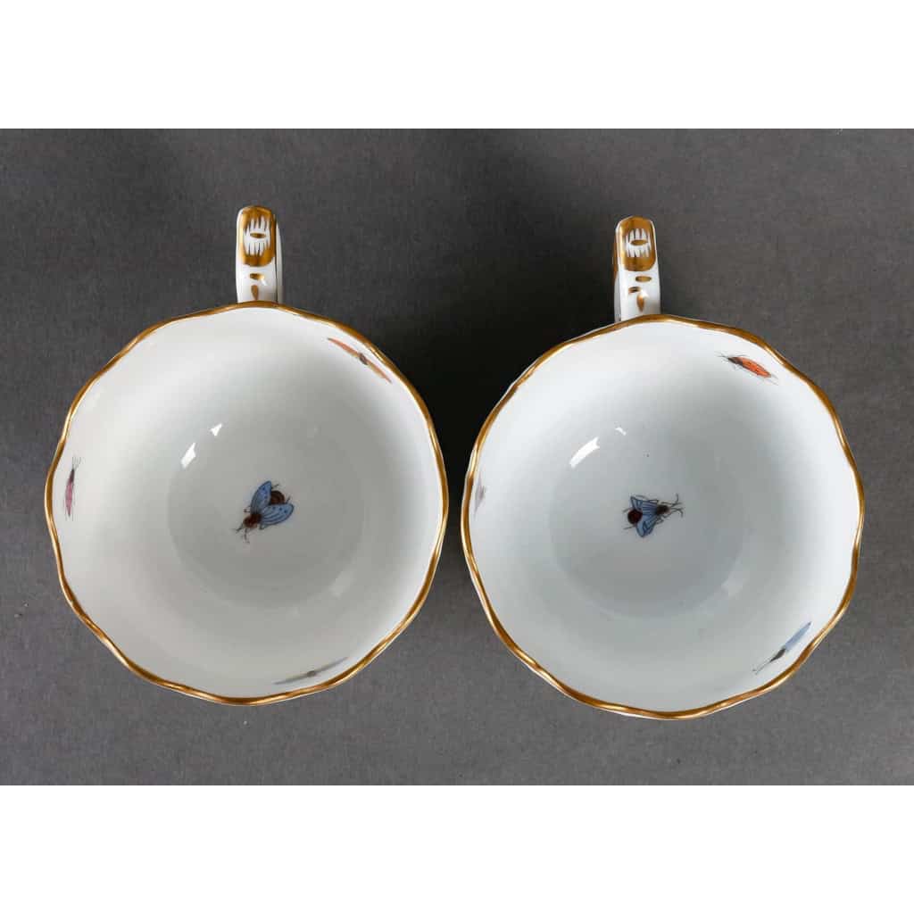 Un beau tête à tête en porcelaine hongroise HEREND | Biron Un beau tête à tête en porcelaine hongroise  HEREND