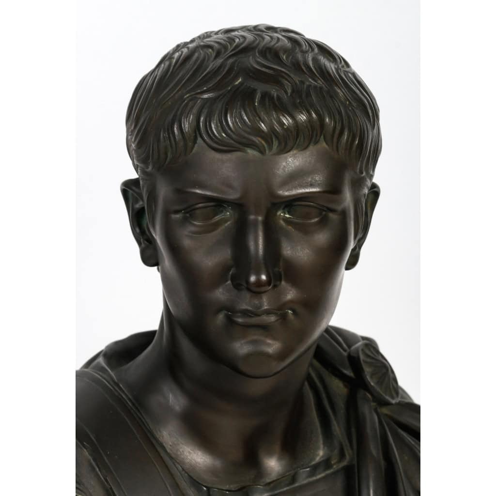 Buste Jules César en bronze, XIXème siècle | Biron Buste Jules César en bronze, XIXème siècle