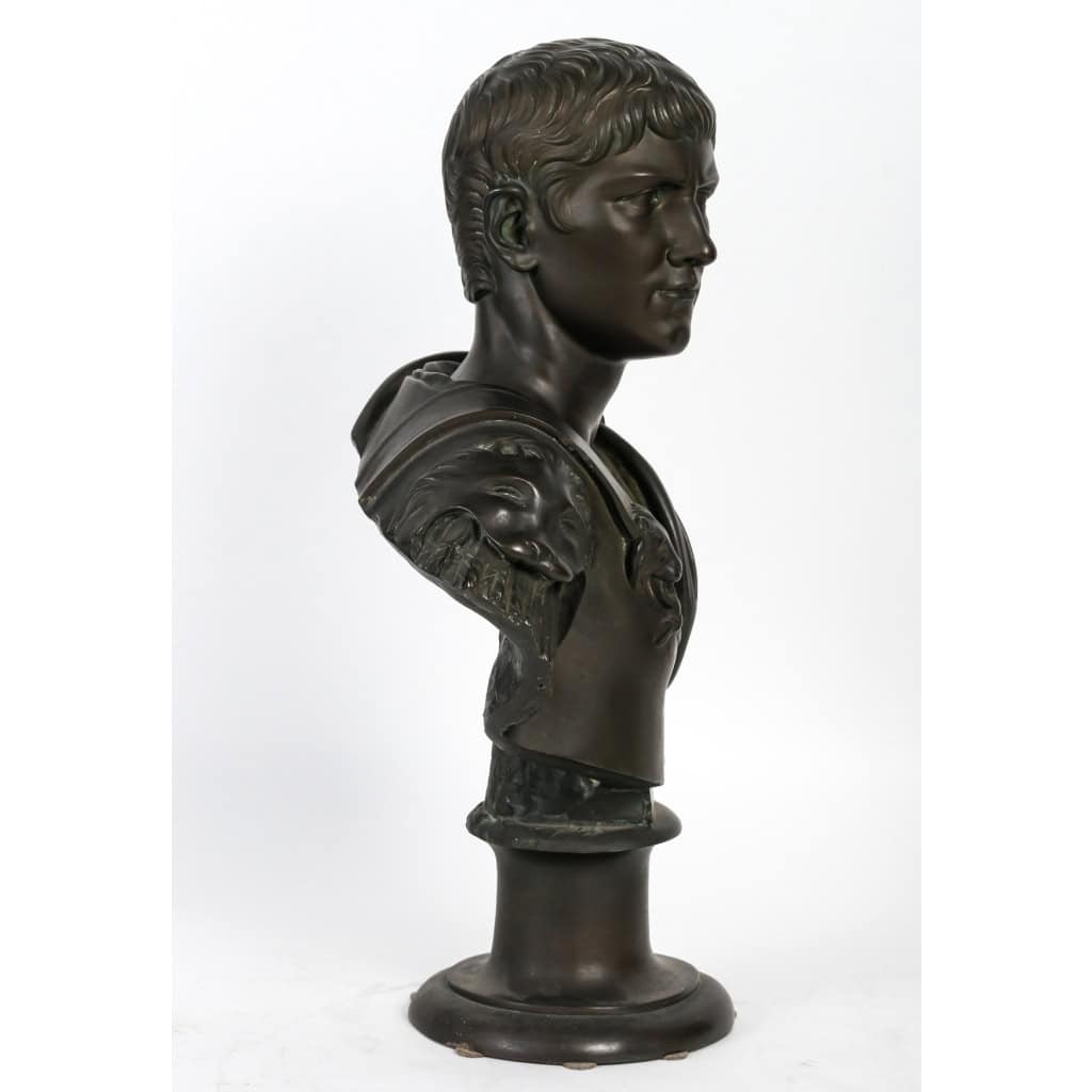 Buste Jules César en bronze, XIXème siècle | Biron Buste Jules César en bronze, XIXème siècle