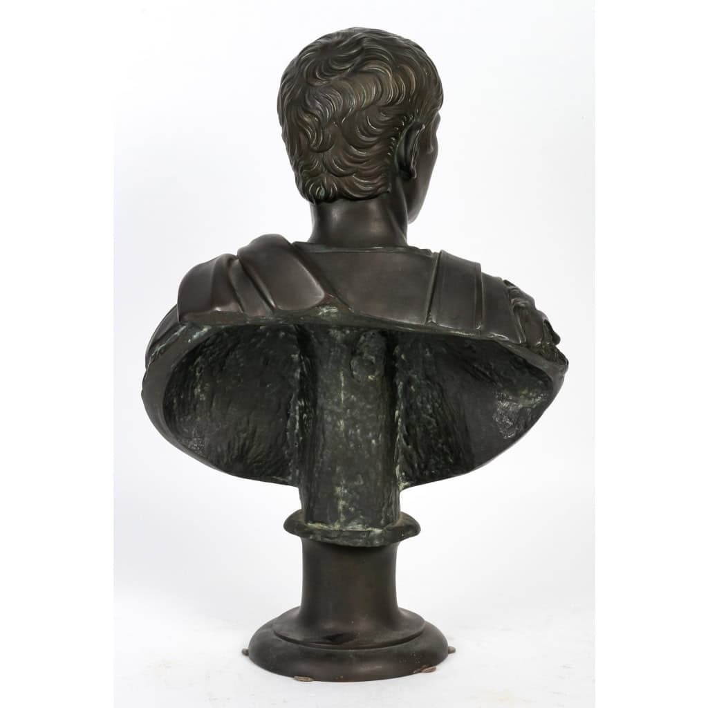 Buste Jules César en bronze, XIXème siècle | Biron Buste Jules César en bronze, XIXème siècle