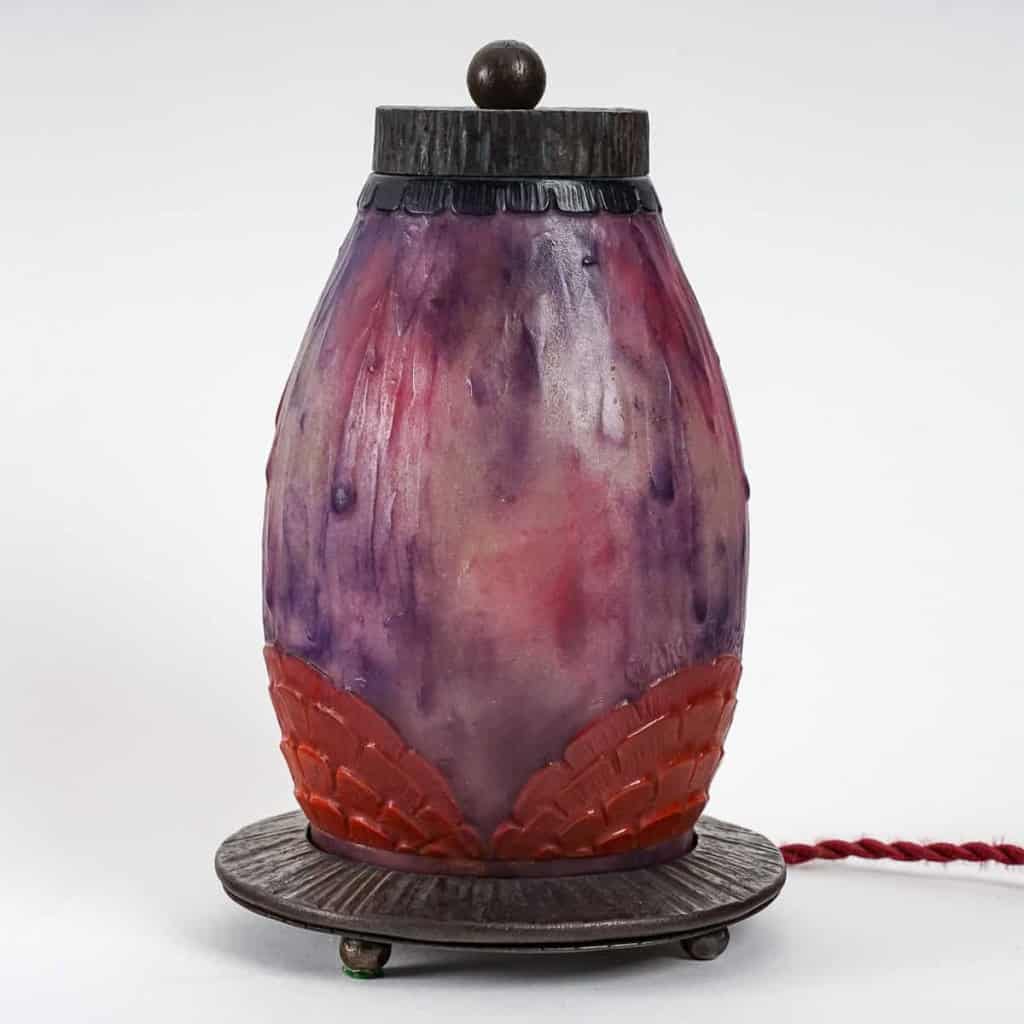 Vieilleuse « Fruits Tropicaux » pâte de verre de Gabriel ARGY-ROUSSEAU | Biron |||||||