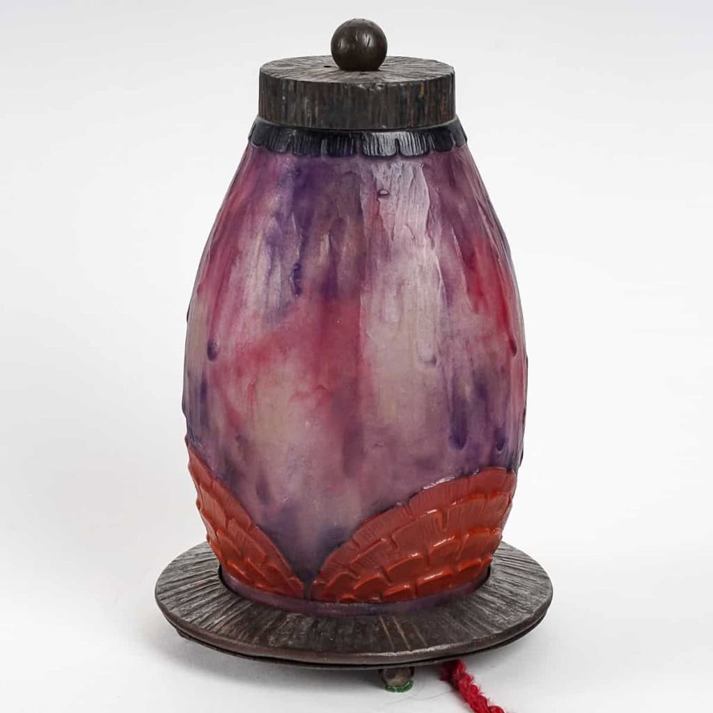 Vieilleuse « Fruits Tropicaux » pâte de verre de Gabriel ARGY-ROUSSEAU | Biron Vieilleuse "Fruits Tropicaux" pâte de verre de Gabriel ARGY-ROUSSEAU