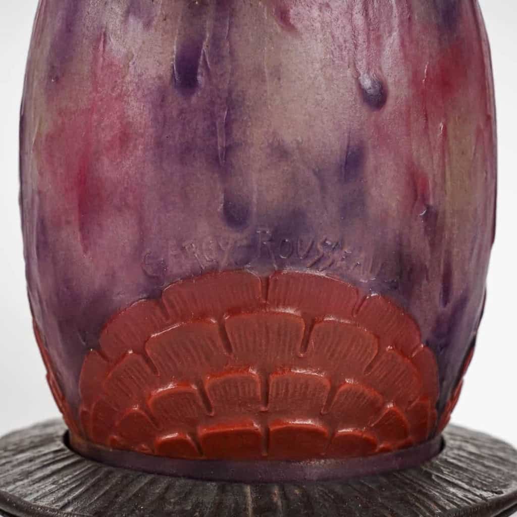 Vieilleuse « Fruits Tropicaux » pâte de verre de Gabriel ARGY-ROUSSEAU | Biron Vieilleuse "Fruits Tropicaux" pâte de verre de Gabriel ARGY-ROUSSEAU