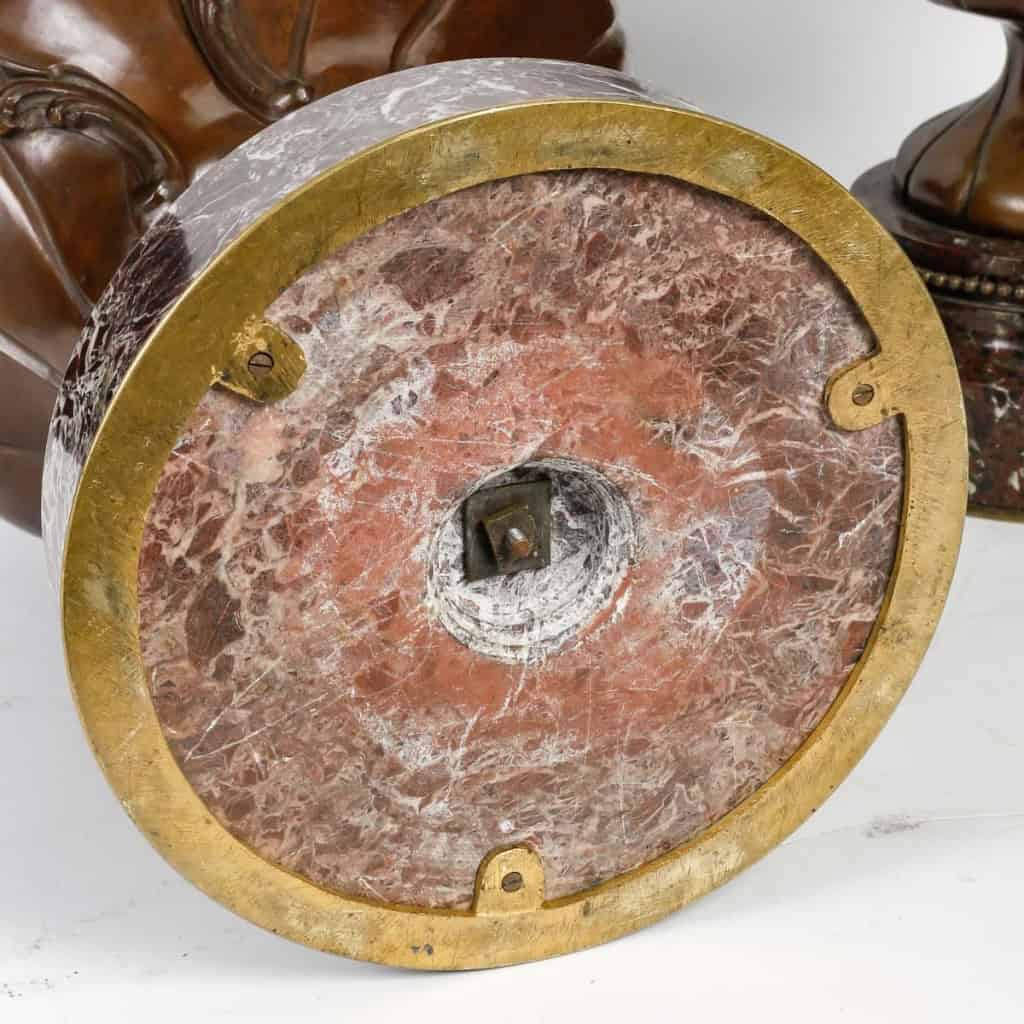 Cassolettes du XIXème siècle en bronze et marbre, Napoléon III | Biron Cassolettes du XIXème siècle en bronze et marbre, Napoléon III