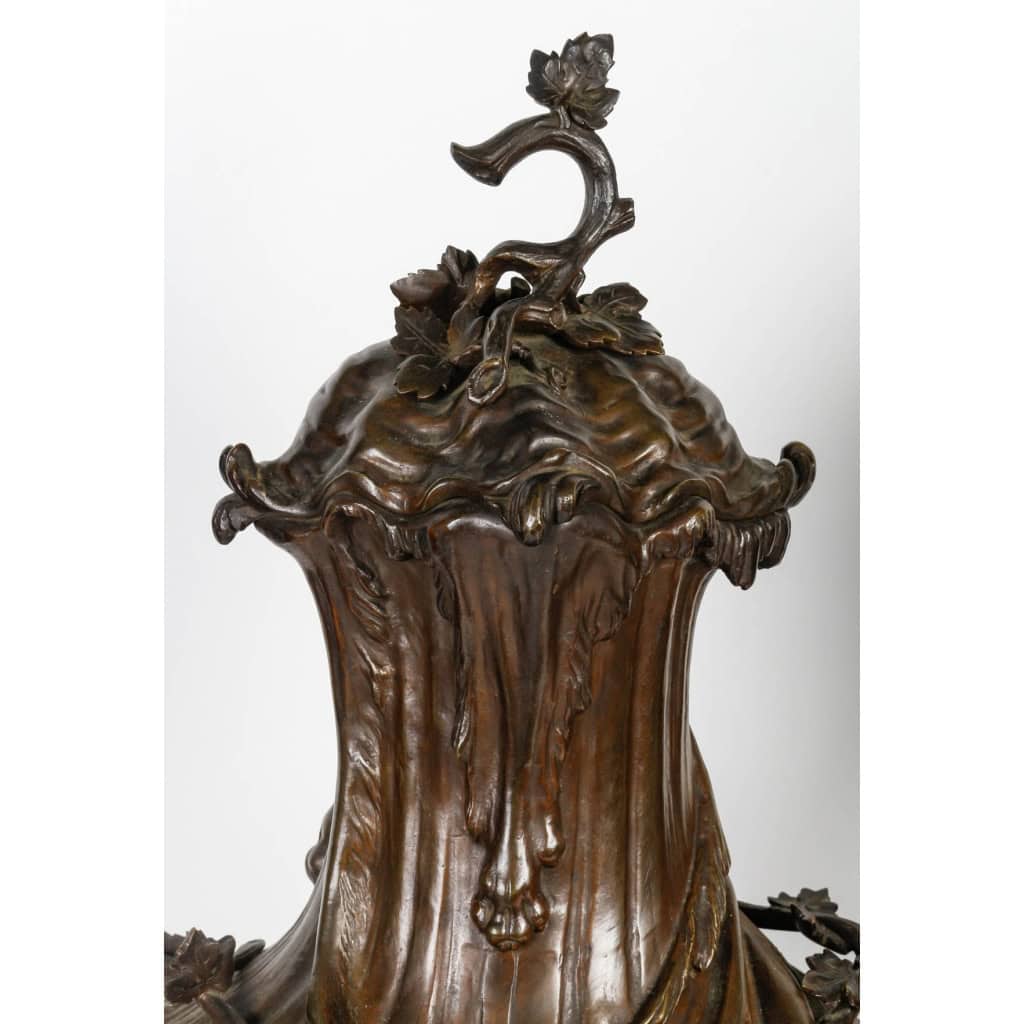 Cassolettes du XIXème siècle en bronze et marbre, Napoléon III | Biron Cassolettes du XIXème siècle en bronze et marbre, Napoléon III