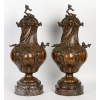 Cassolettes du XIXème siècle en bronze et marbre, Napoléon III | Biron Cassolettes du XIXème siècle en bronze et marbre, Napoléon III