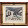 VLAMINCK Maurice de Rue de village enneigée Estampe originale signée et numérotée. | Biron |||||||