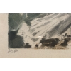 VLAMINCK Maurice de Rue de village enneigée Estampe originale signée et numérotée. | Biron VLAMINCK Maurice de Rue de village enneigée Estampe originale signée et numérotée.
