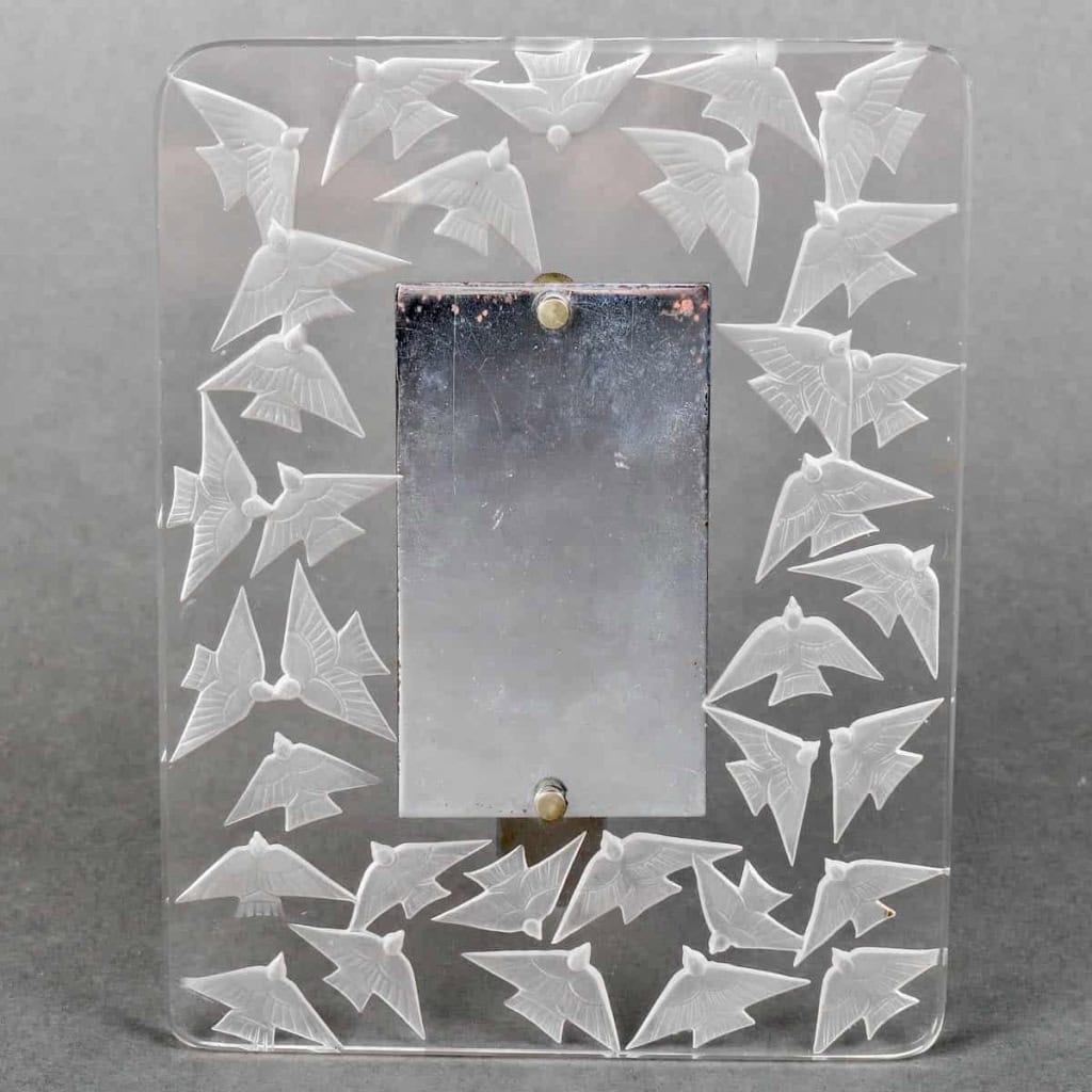 Cadre « Hirondelles » verre blanc de René LALIQUE | Biron |||||||