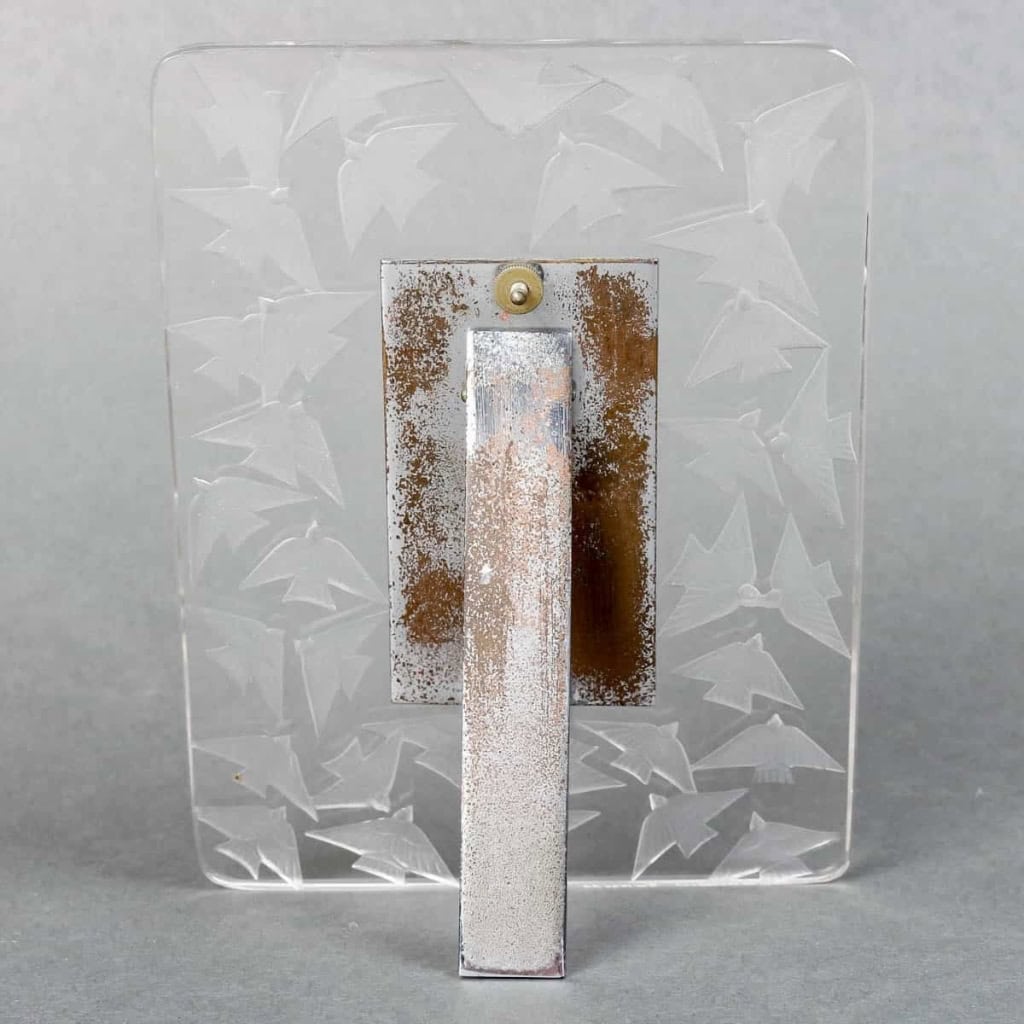 Cadre « Hirondelles » verre blanc de René LALIQUE | Biron Cadre "Hirondelles" verre blanc de René LALIQUE