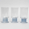 Suite de Trois Verres « Chinon » verre blanc patiné bleu de René LALIQUE | Biron ||||||
