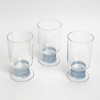 Suite de Trois Verres « Chinon » verre blanc patiné bleu de René LALIQUE | Biron Suite de Trois Verres "Chinon" verre blanc patiné bleu de René LALIQUE
